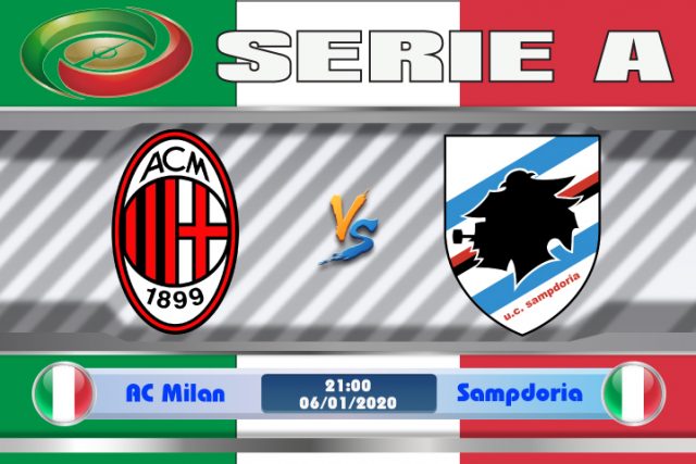 Soi kèo AC Milan vs Sampdoria 21h00 ngày 06/01: Người hùng trở lại